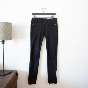 Tripp Nyc Black Skinny Rocker Jeans Velcro Belt